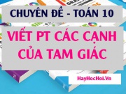 Viết Phương trình các cạnh, đường cao, trung trực, trung...